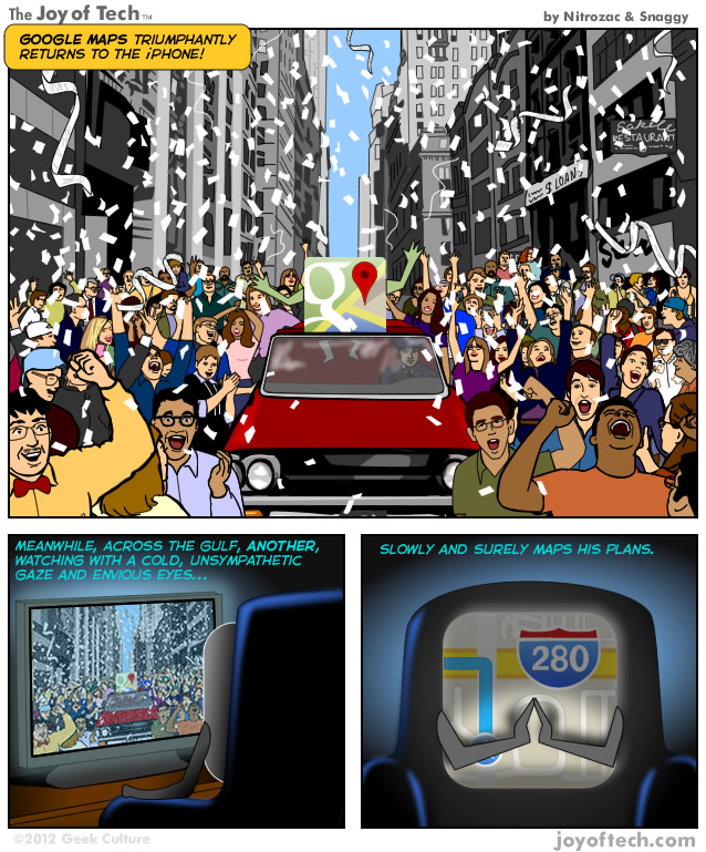 Google Maps Triumphantly Returns To The iPhone (Comic)
