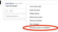 Google Promote Author To Moderator