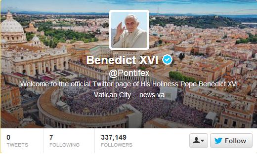 Pope Benedict XVI Twitter Account