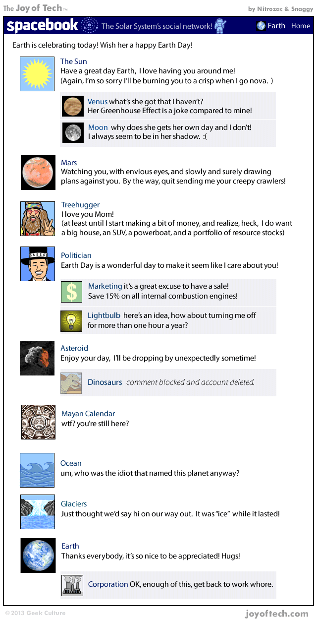 Spacebook - The Solar System's Social Network! (Comic)